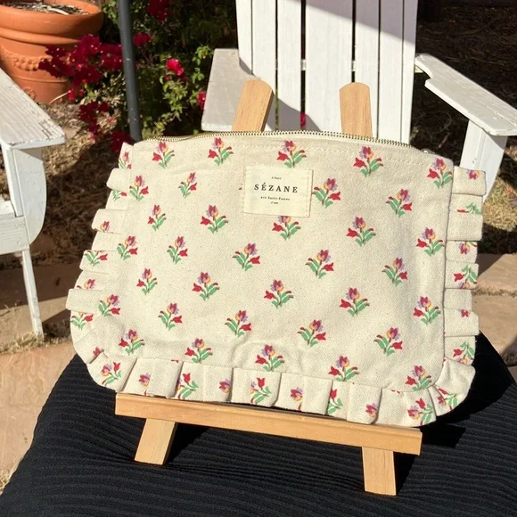 Sézane Floral Cosmetic Bag - Picture 1 of 5